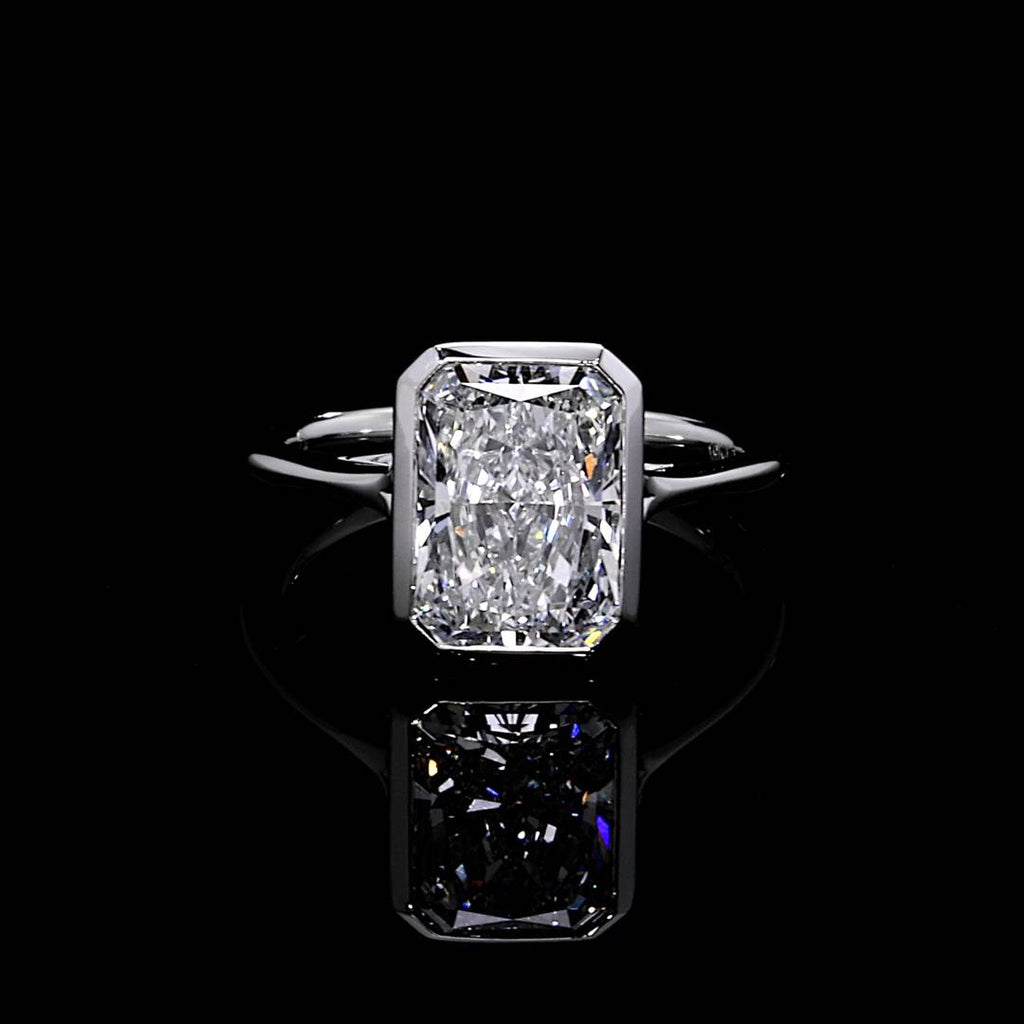 Elle Bezel 3.11 CT Radiant Solitaire Engagement Ring Video