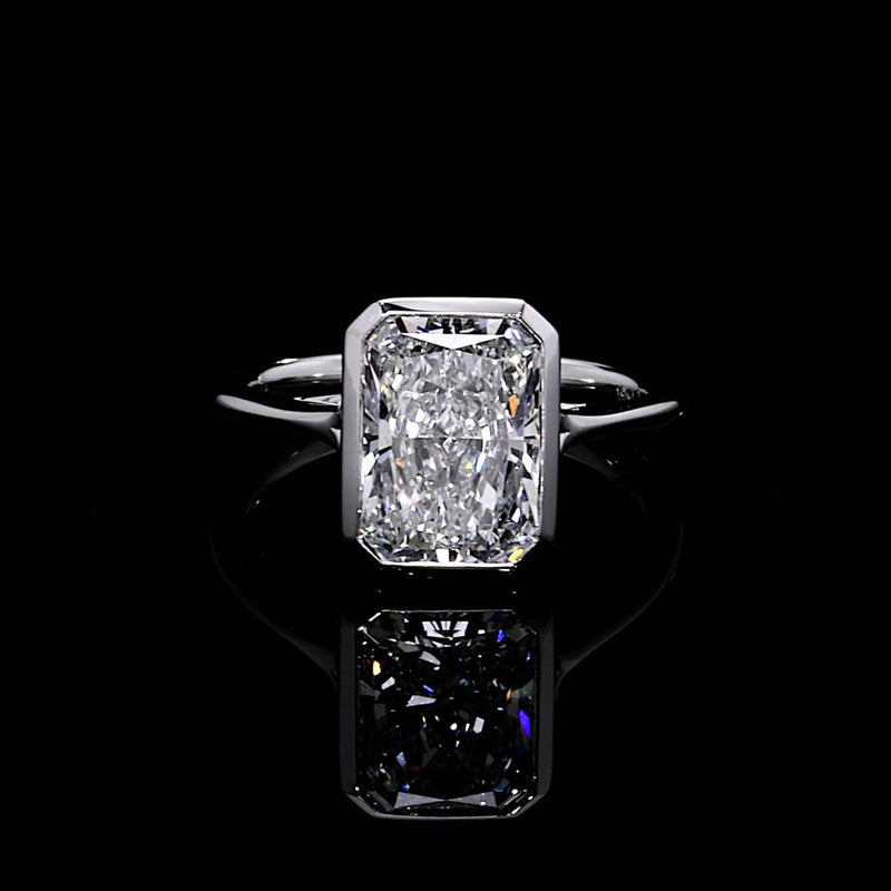 Elle Bezel 3.11 CT Radiant Solitaire Engagement Ring Video