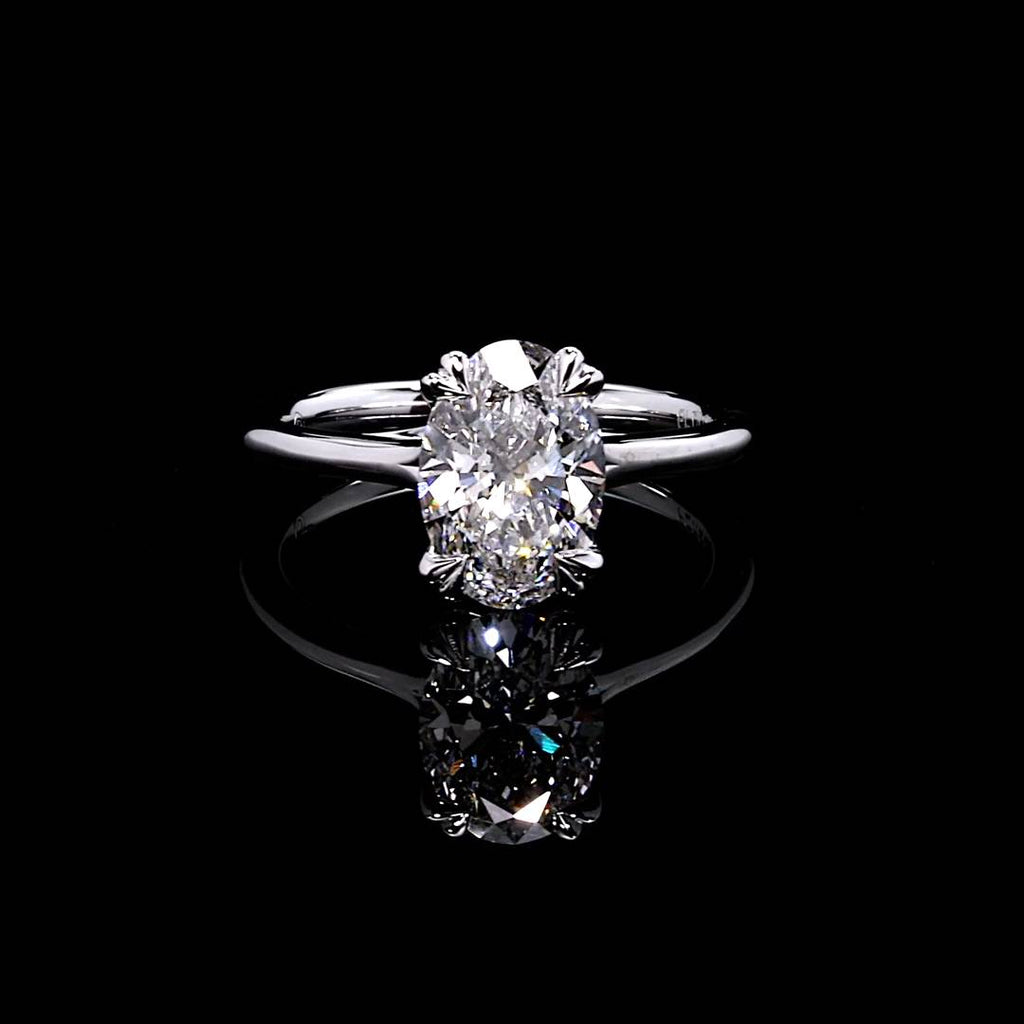 Elle 1.90 CT Oval Solitaire Lab Diamond Engagement Ring  Video