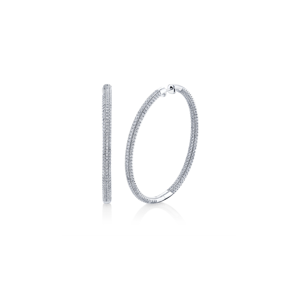Chelsea Inside Out Lab Diamond Pavé Hoops image 27