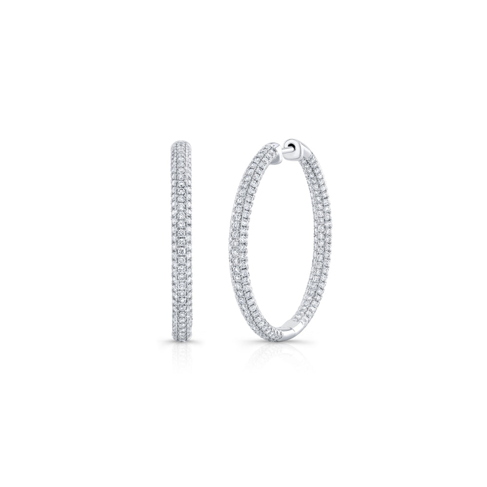 Chelsea Inside Out Lab Diamond Pavé Hoops image 14