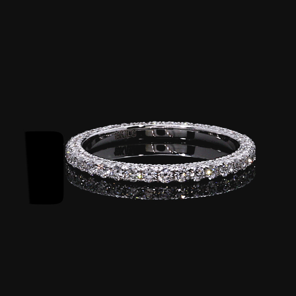 Alyssa Lab Diamond Eternity Band Three Row Eternity |Precious Metal:18k White Gold,18k Yellow Gold,18k Rose Gold,Platinum;Band Style:Three Row Eternity