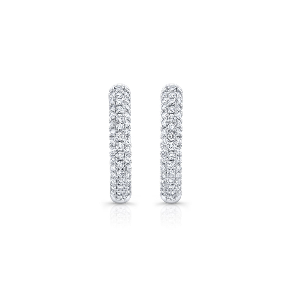 Chelsea Inside Out Lab Diamond Pavé Hoops image 11